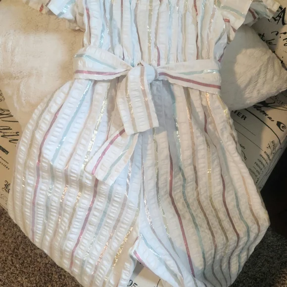 Girls Bonnie Jean Romper - Picture 4 of 5